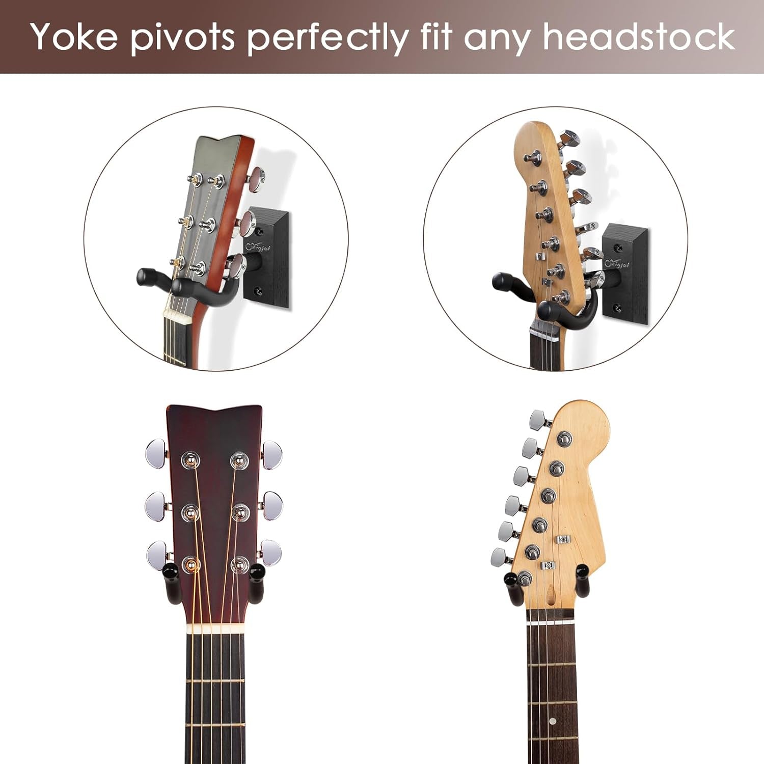 Guitar Wall Mounts, 2 Pack