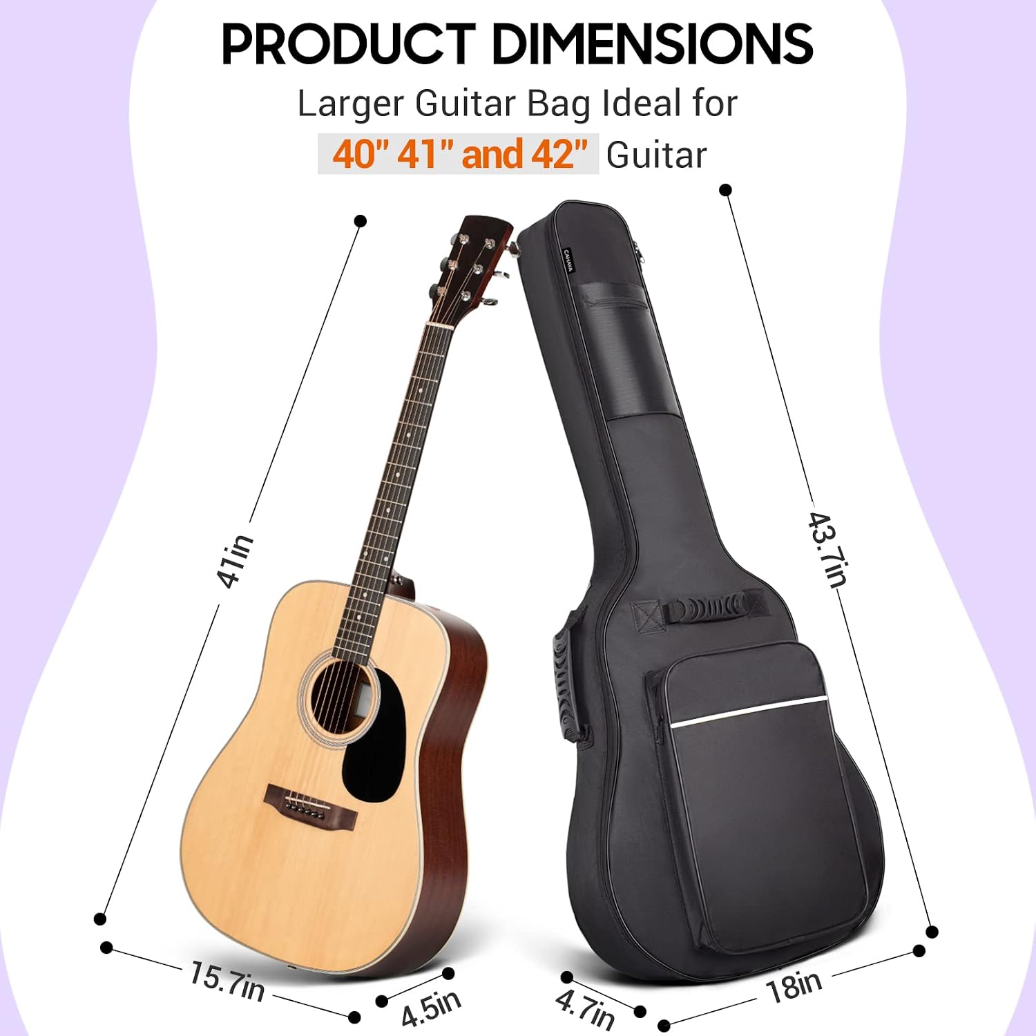 Acoustic Guitar Gig Bag, 40-42"