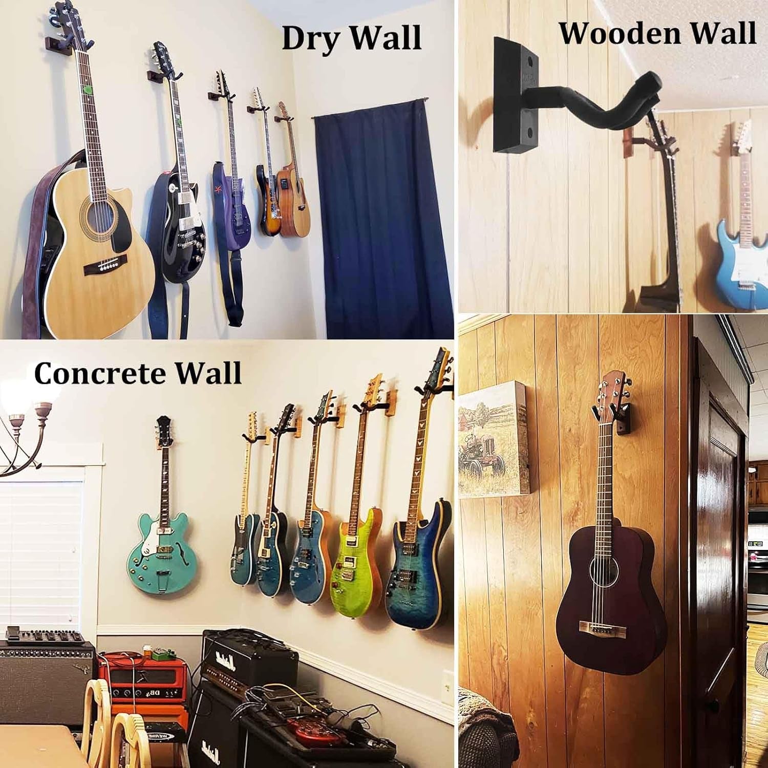 Guitar Wall Mounts, 2 Pack