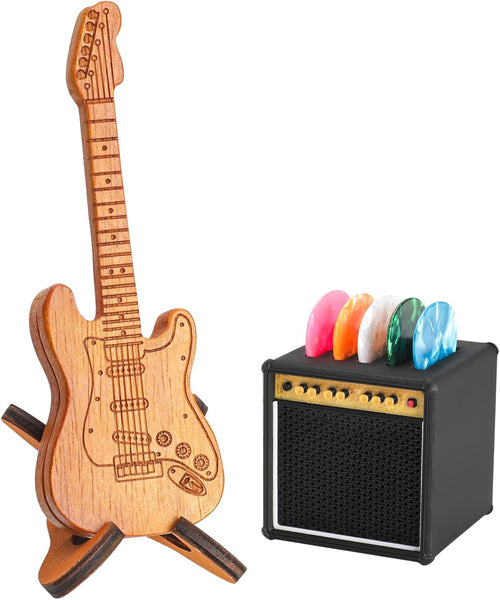 Amp Pick Holder and Wooden Guitar Pick Case
