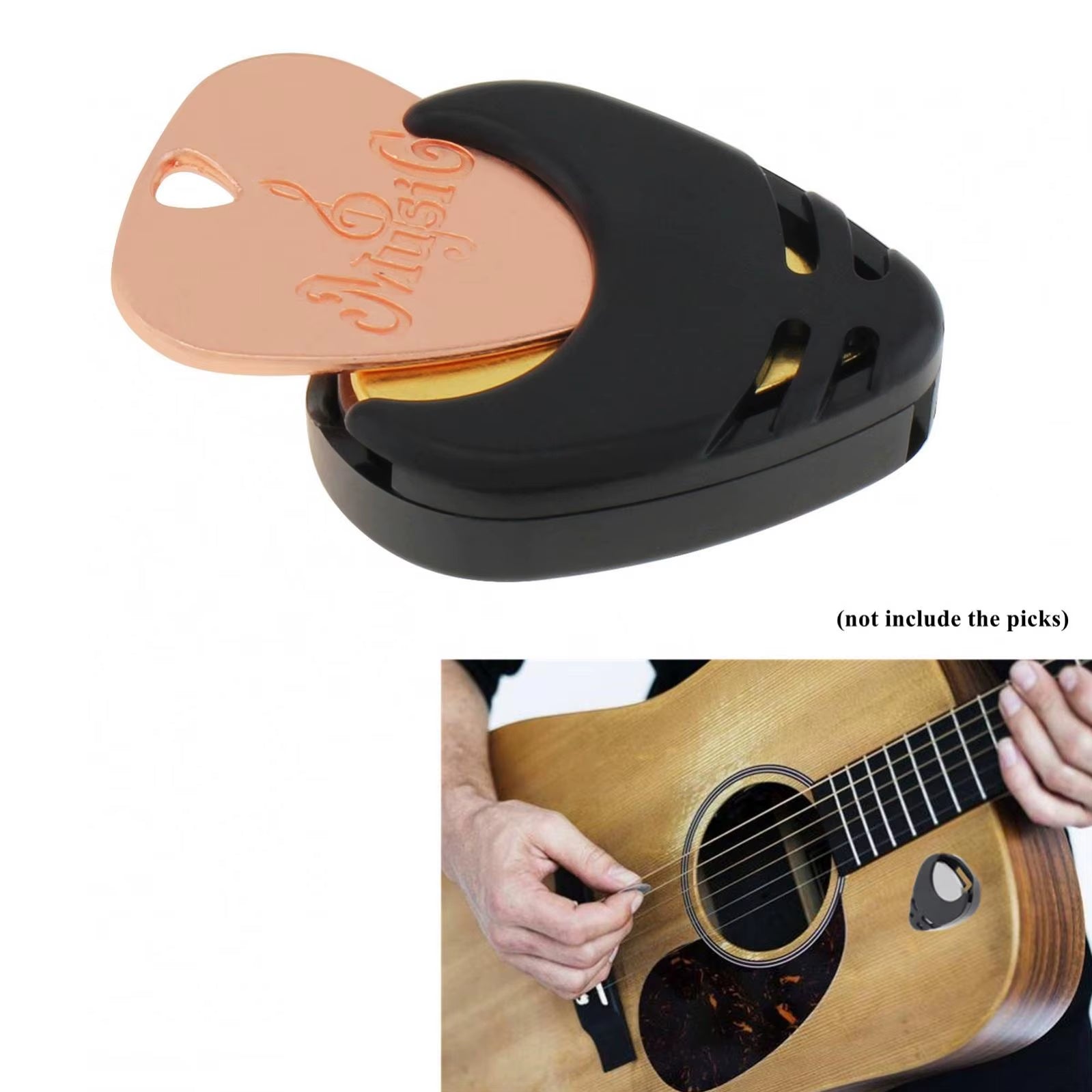 Stick-On Guitar Pick Holder - 5 Pack